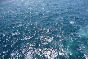 atlantic ocean in bright sun close up