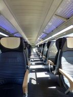 first class car in a high-speed train