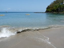 turquoise ocean waves on the beach