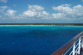 view from the cruise ship to the picturesque coast