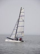 sailing on a cloudy day