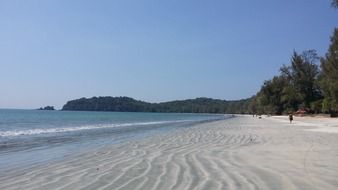 white sand on the beach in thailand