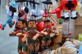 wooden puppet dolls in Rome