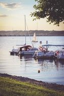 sailboats on the pier
