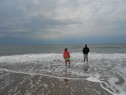 kids on beach walk
