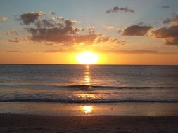 tranquil colors of the sunset