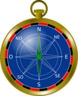 compass on white background