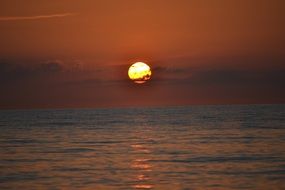 romantic mood on a evening beach