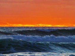 incomparable sunset wave