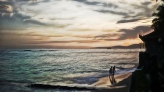 landscape of charmingly beautiful bali beach
