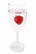 Delicious strawberry in champagne