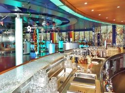 beautiful bar on a cruise ship