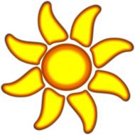 Yellow sunflower clipart