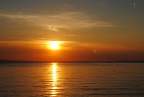 sunset on lake constance
