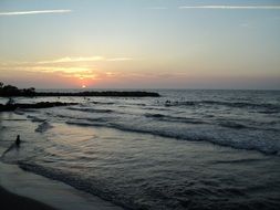 sunset colombia sea