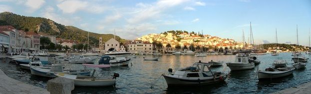 sailing boat in croatia waters scene