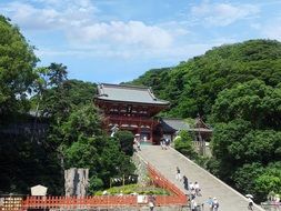 The Tsurugaoka Hachimangu Shrine Japan