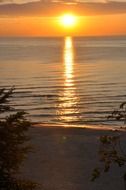 landscape of sunset sky over the baltic sea