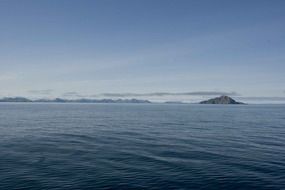 ocean water with blue sky panorama