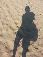 Human's Shadow on a beach