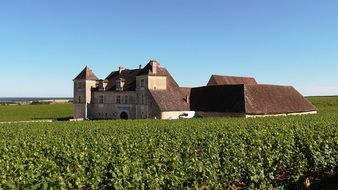 Vougeot Clos du Ch&acirc;teau is a famous castle of the XII century