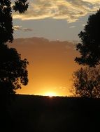 wonderful sunset silhouette