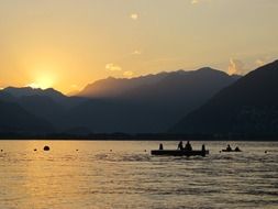 sunset lake romance