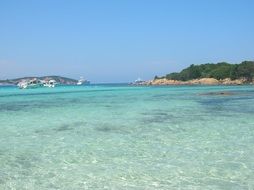 blue water near the beach in sardinia