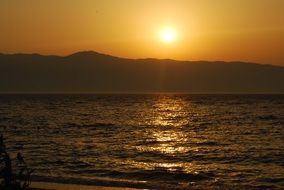 summer sunset in Calabria