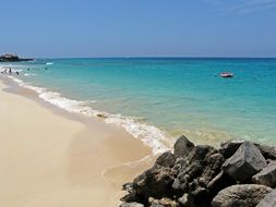 Atlantic ocean beach in Cabo Verde