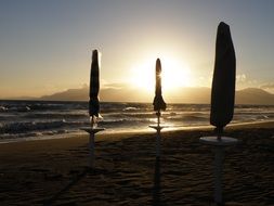 umbrellas on the beach