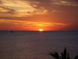 colorful sunset over the ocean in florida
