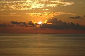 exotic sunset over Costa Rica