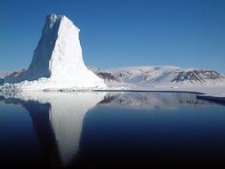 iceberg under the bright sun