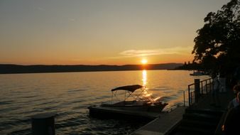 sunset on the lake Constance