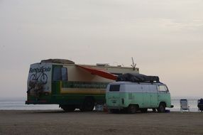 camping in the desert in the peru