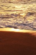 sand beach at the sunlight