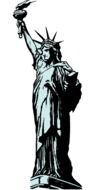 drawing of statue of liberty in New York