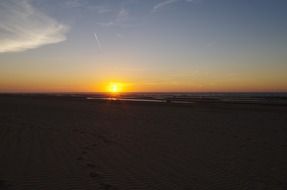 sunset on the horizon