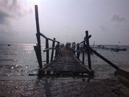 beach old bridge