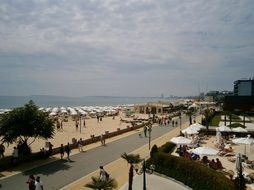 walkpath along beach, bulgaria