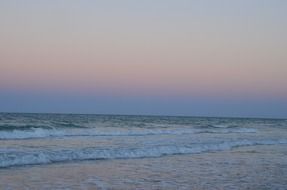 ocean view at dusk