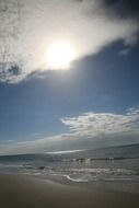 sunset over the beach