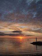 glow of sunset over the Baltic Sea