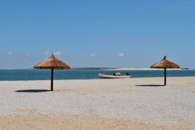 sun umbrellas on the beach