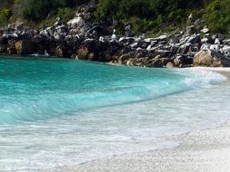 landscape of the blue sea and beach