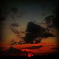 silence night clouds
