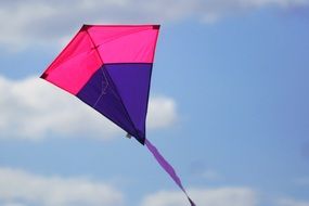 bright aerial kite in flight close up