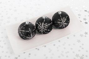 decorative christmas balls black color