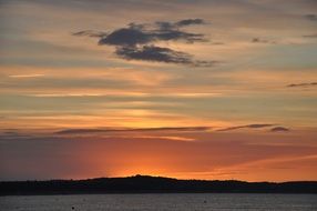 sunset over the coast of Poland